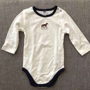 Janie and Jack Embroidered Horse Bodysuit